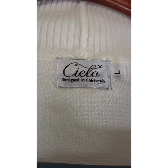 CIELO Lightweight Open L/S Cardigan Women Sz Large Office Casual Academia Basic - Picture 3 of 8